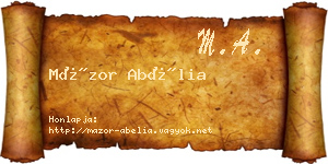 Mázor Abélia névjegykártya