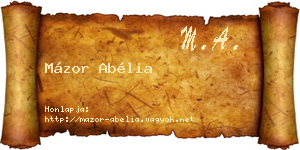 Mázor Abélia névjegykártya